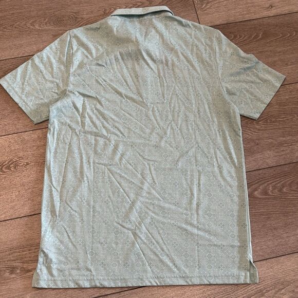 Travis Mathew Acropolis Golf Polo Shirt Mens Medium All Over Pattern Geometric - Picture 7 of 7